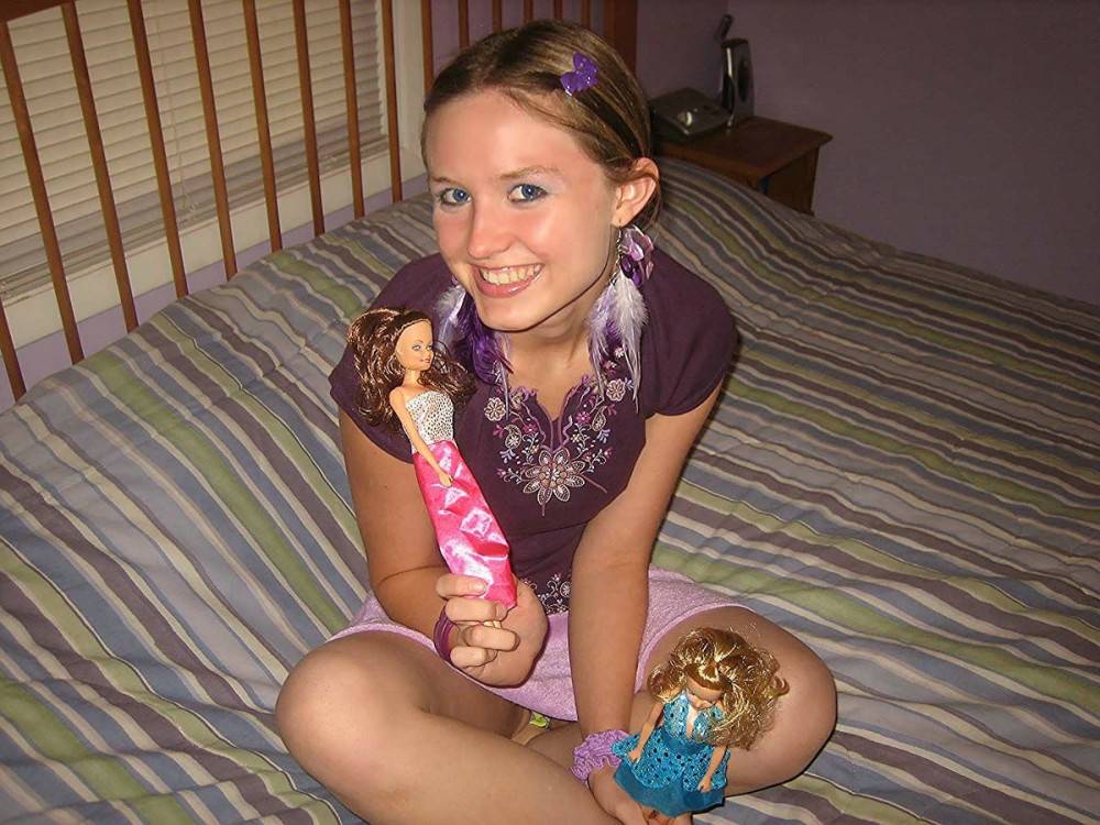 Silly teen getting nude and having fun with barbie - #1