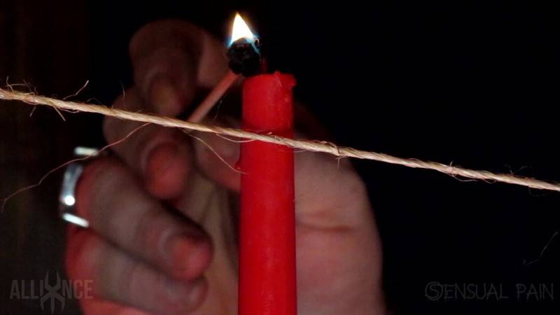 Master james puts slave abigail in yet another predicament with fire and sisal s - #3