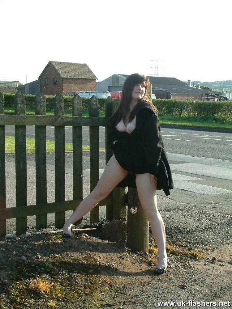 Dolly gets naked for our cameras on the side of a busy road. - #3