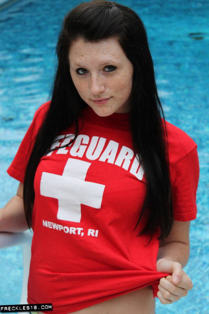 Freckled amateur teen lifeguard - #10