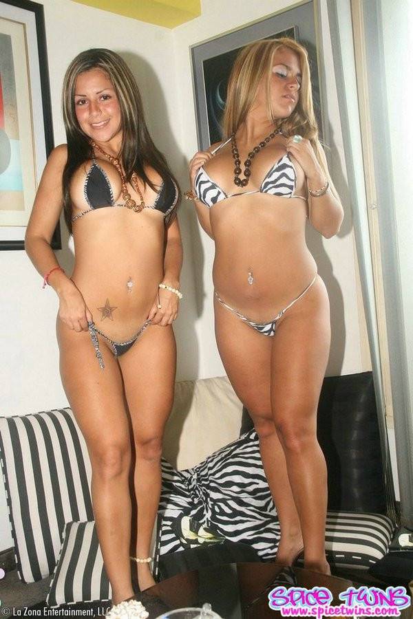 Round Assed Spice Twins Show It All Without Removing Their String Bikinis - #5