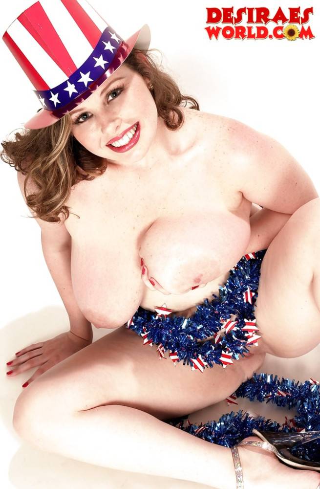 Adorable american milf Desirae shows big boobies and masturbates - #13