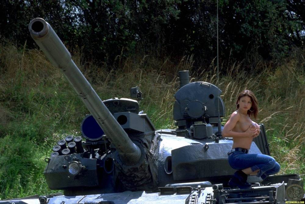 Giant Titted Military Babe Veronica Zemanova Does Exercises In The Open Air - #19