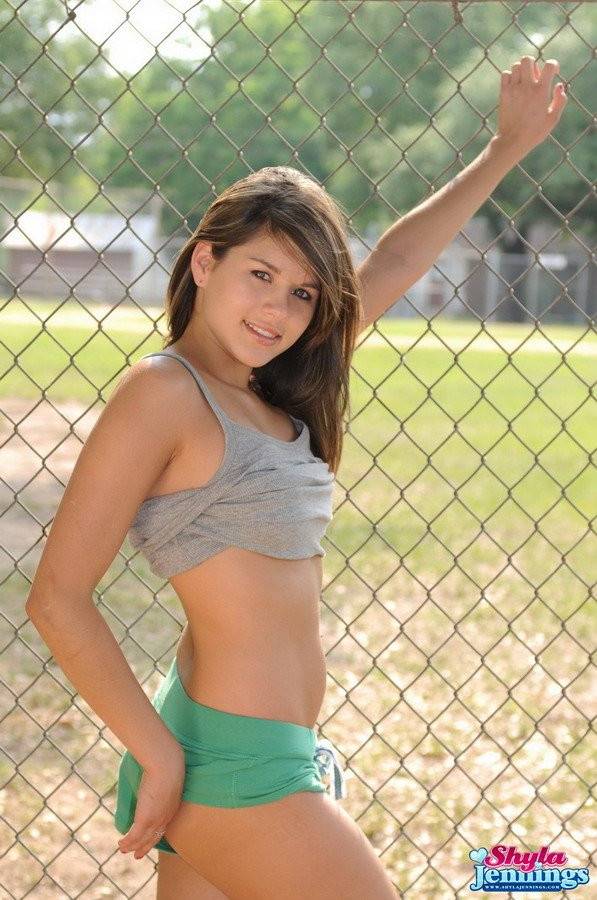 Naughty Teen Babe Shyla Jennings Strips Her Sports Outfit Right On The Field - #11