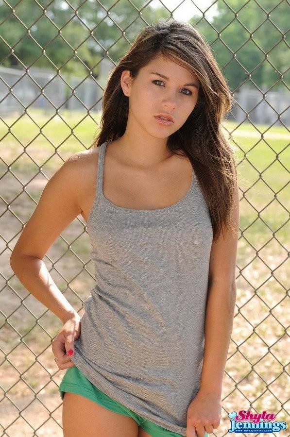 Naughty Teen Babe Shyla Jennings Strips Her Sports Outfit Right On The Field - #17