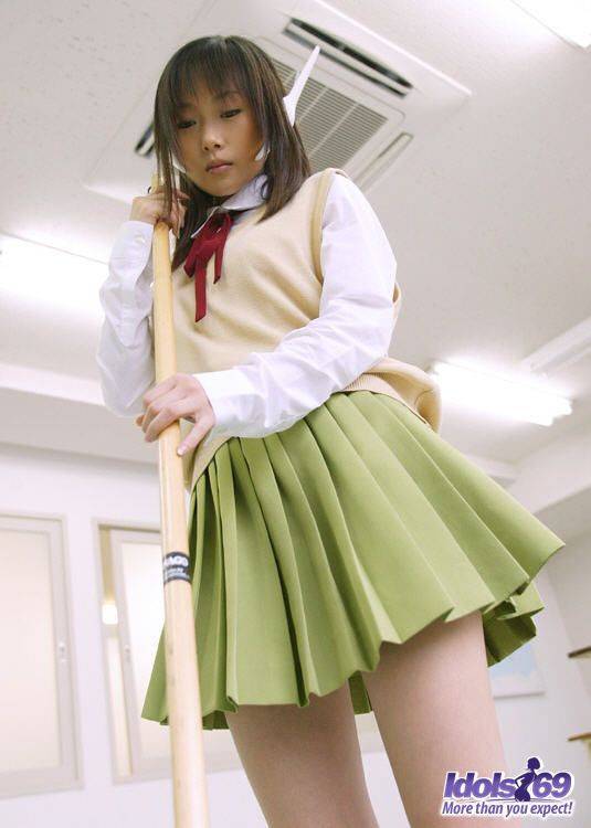 Get The Chance To Spy Up The Skirt Of The Cute Looking Teenager Yuka Katou - #2