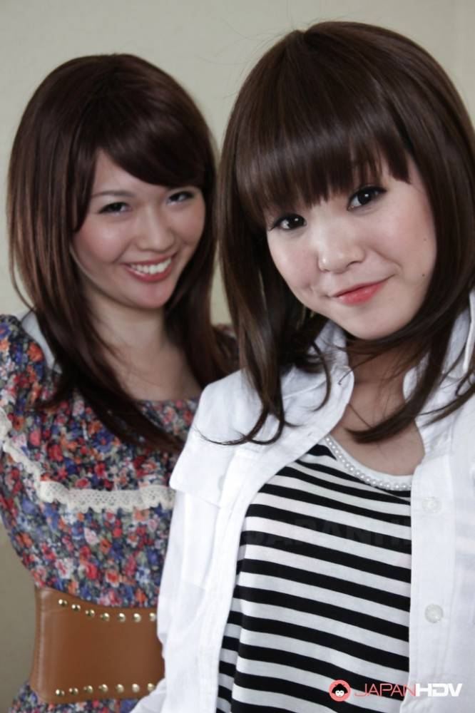 Deluxe women Rimu Endo and Ueno Misaki enjoy some playful lesbian foreplay - #2