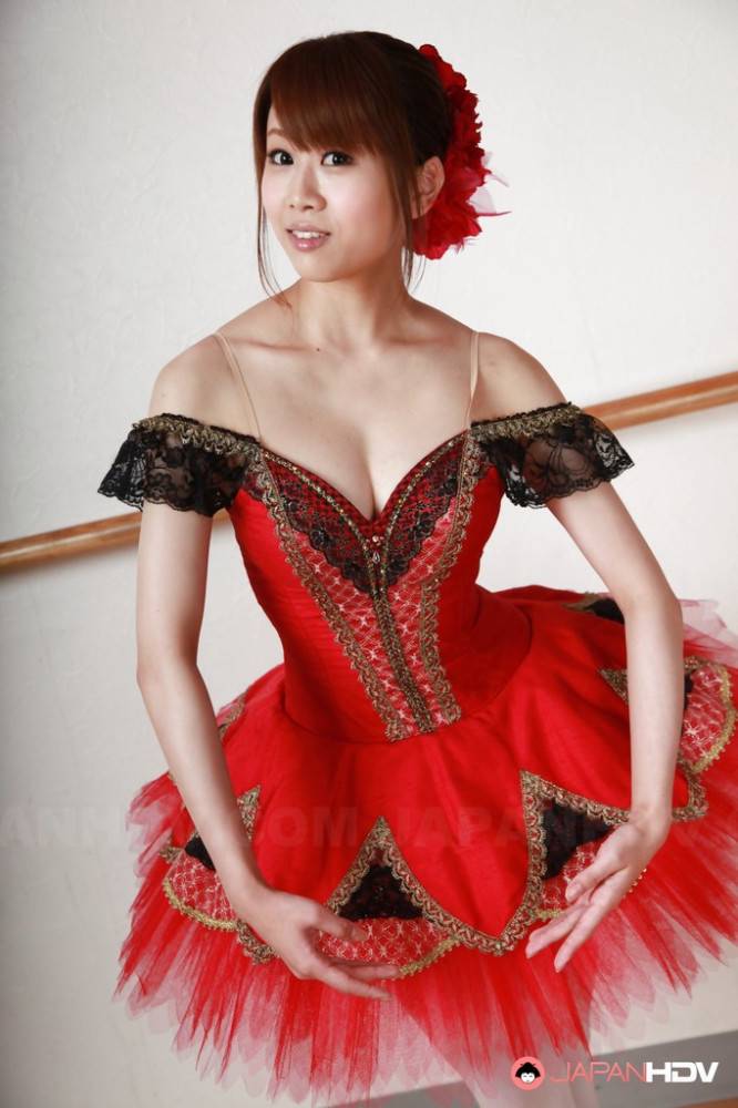Enticing japanese dark-haired cutie Ririka Suzuki in sexy skirt denudes big tits and pussy - #8