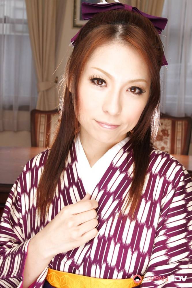 Superb japanese redheaded milf Himeki Kaede in nice skirt posing - #2