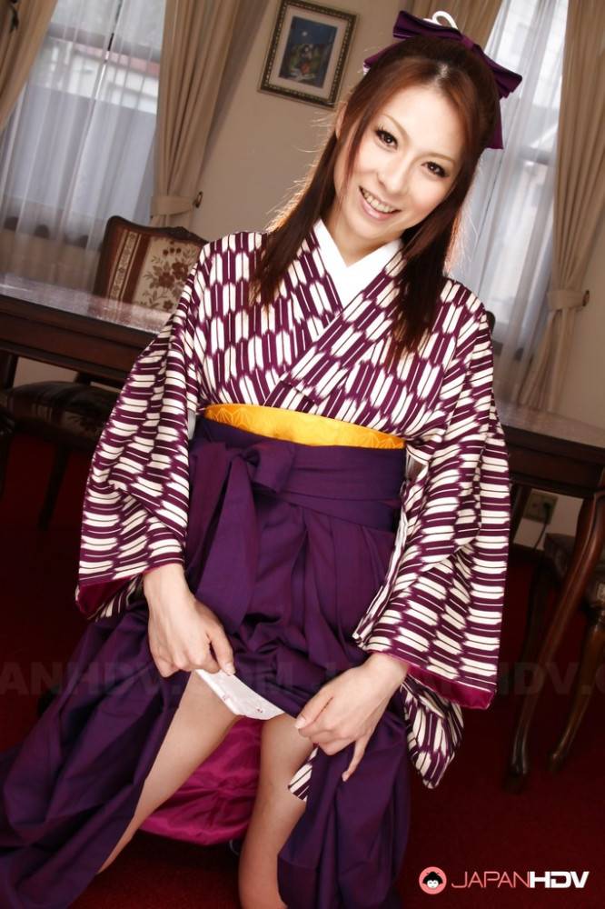 Superb japanese redheaded milf Himeki Kaede in nice skirt posing - #9