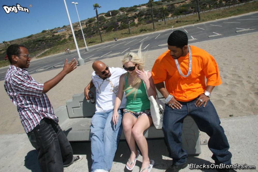 Busty Blonde Chick Samantha Sin Gets Drilled And Facialized By Some Black Dudes - #1