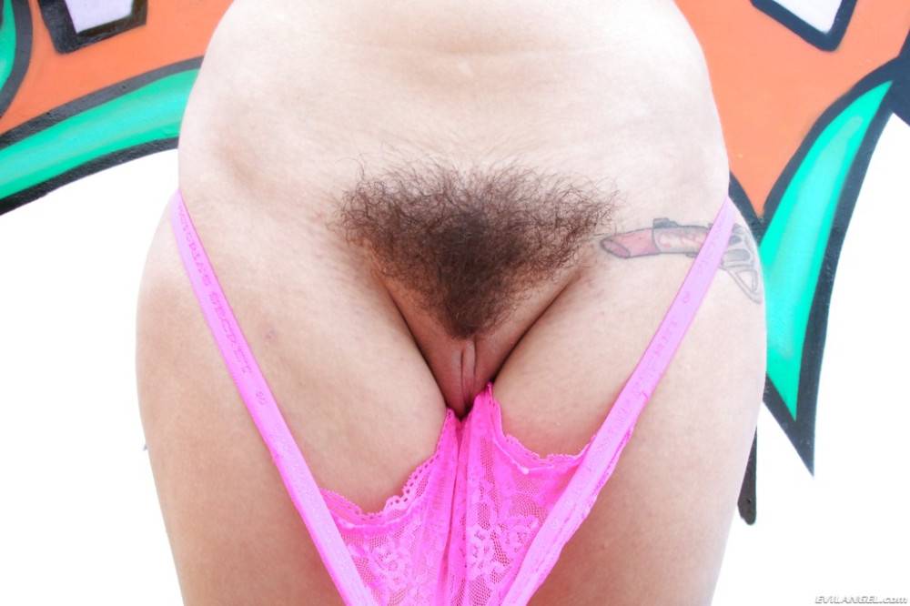 Lovely american brunette hottie Karlee Grey in fancy shorts reveals big titties and ass outdoor - #9