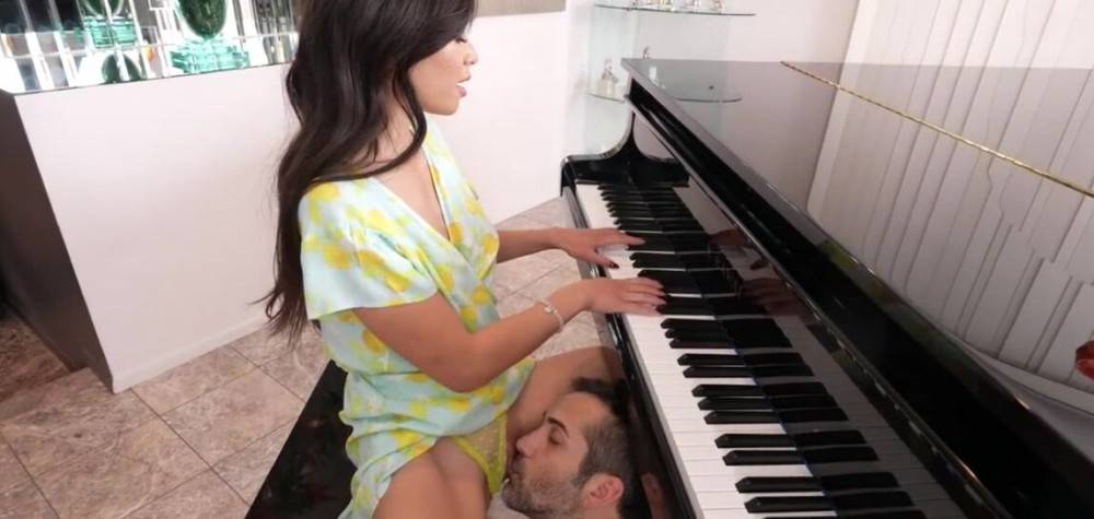 Petite Brunette Stepsis Eaten Out While She Plays The Piano - #2