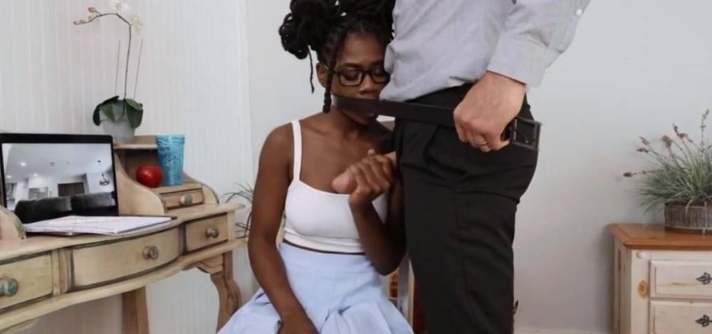 Horny Ebony Student Sucked Professor's Dick - #2