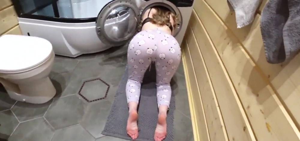 Sexy Babe Stuck in the Washing Machine and Fucked - Anny Walker - #1