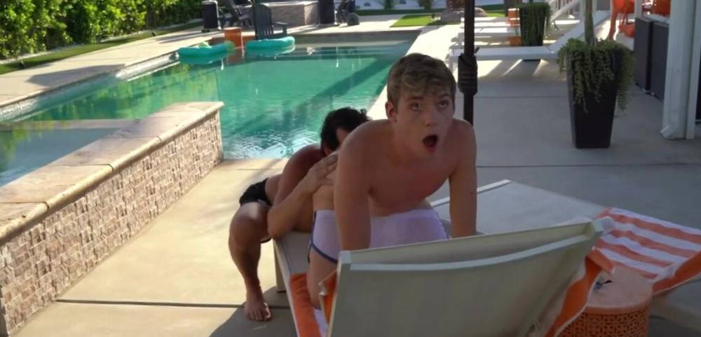 Twink Gives A Blowjob To His Buddy By The Pool - #4