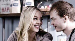 Young blonde Lily Larimar has sex with a guy while they're working in cafe on pornstar6.com