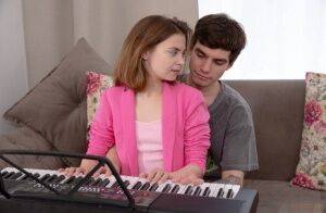 18-year-old redhead Bella Gray goes ass to mouth with her music tutor on pornstar6.com