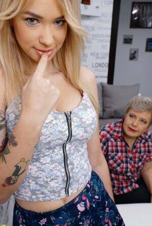 Naughty granny seduces a young girl for her first lesbian experience on pornstar6.com