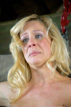 Blonde females are brought to tears while being tortured in a dungeon on pornstar6.com