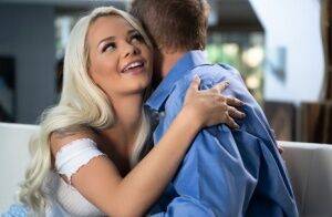 Beautiful teen Elsa Jean hugs her stepdad before seducing and fucking him on pornstar6.com