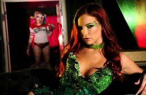 Hot redhead Jayden Cole partakes in breath play with Harley Quinn on pornstar6.com
