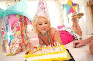 Cute blonde Tessa Taylor celebrates birthday number 18 with extreme sex on pornstar6.com