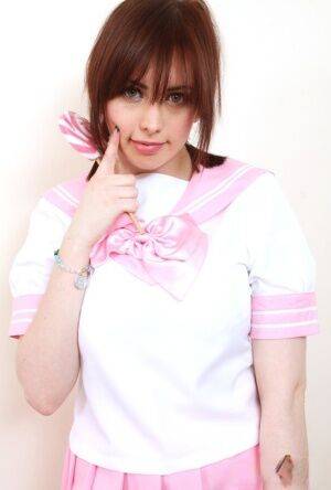 Louisa May as a pink manga schoolgirl on pornstar6.com
