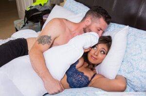Busty Latina chick Ella Knox and her man friend start the day with a fuck on pornstar6.com