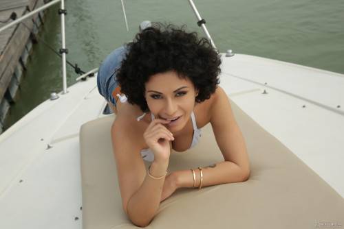 Curly-haired Beauty With Big Natural Tits Gets Sodomized On Yacht on pornstar6.com