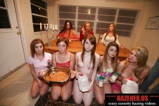 Sorority girls getting hazed and humiliated by serving dinner na on pornstar6.com
