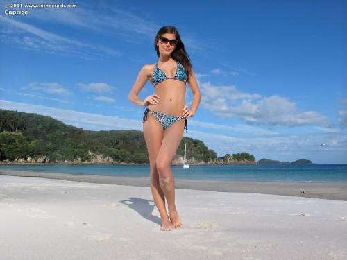 Sweet Little Caprice Is Taking Off The Bikini And Masturbating Beautiful Nude Body On The Beach on pornstar6.com