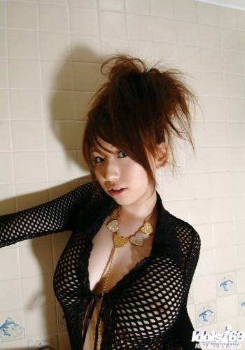Adorable japanese hottie Ai Sayama showing big boobies and hairy pussy in bathroom - Japan on pornstar6.com