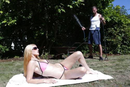 Hot hungarian blond young Mira Sunset in bikini fucked in the ass after good suck outdoor - Hungary on pornstar6.com