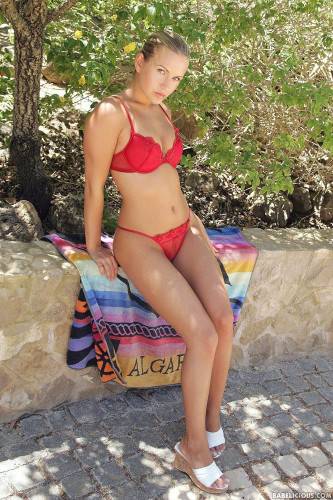 Tall And Slim Lass Heather Lightspeed Taking Her Red Bikini Off And Exposing Unclad Goodies Outdoor. on pornstar6.com