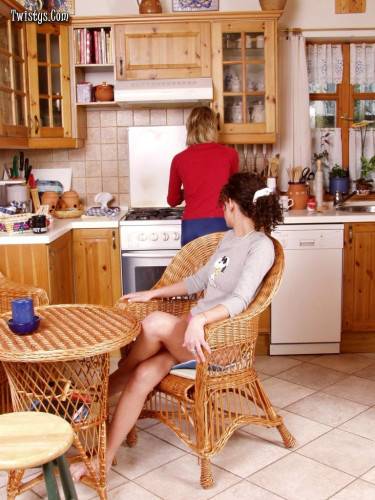 Sandra And Her Girlfriend Have Breakfast In The Kitchen Eating Each Other Pussies. on pornstar6.com