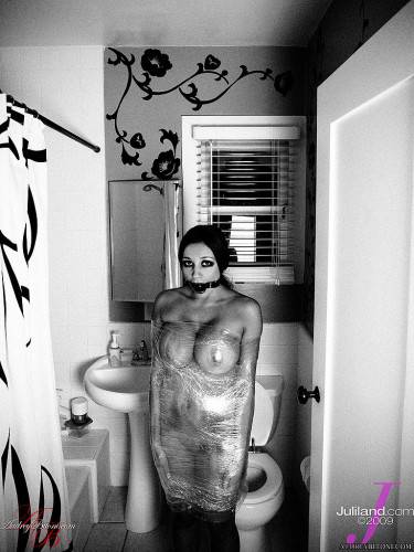 Naked Mummified Brunette Diva Audrey Bitoni Reveals Her Amazing Huge Boobs on pornstar6.com