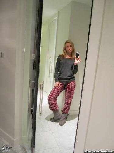 Self Shots Of Big Boobed Sexy Assed Blonde Model Kayden Kross Posing In The Bathroom on pornstar6.com