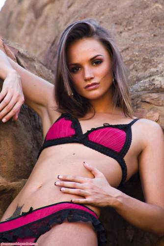 Petite Beauty Tori Black In Sexy High Heel Shoes Takes Off Her Lingerie On A Rock on pornstar6.com
