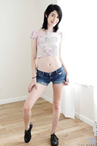 Sexy american dark hair young Ivy Aura in fancy shorts exhibits small tits and puts a toy in her cunt - Usa on pornstar6.com