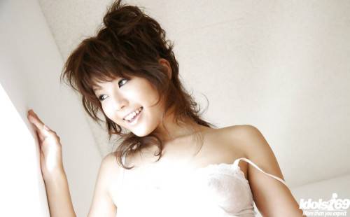 Charming japanese cutie Azumi Harusaki bares big titties and sexy ass - Japan on pornstar6.com