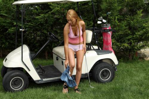 Insated Of Playing Golf This Nasty Girl Antonya Is Having Raunchy Lesbian Fuck On The Field on pornstar6.com