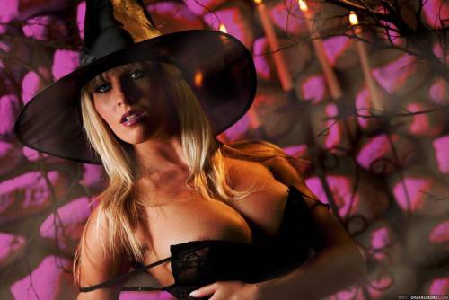 European Blonde Cikita In Black Hat Shows Off Her Breathtaking Huge Boobs on pornstar6.com