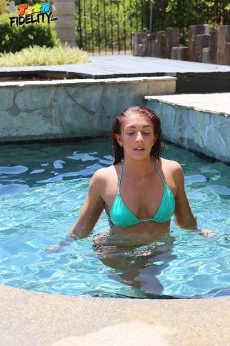 There Is Nothing Mischa Brooks Needs More Than Hardcore Sex In The Pool. on pornstar6.com