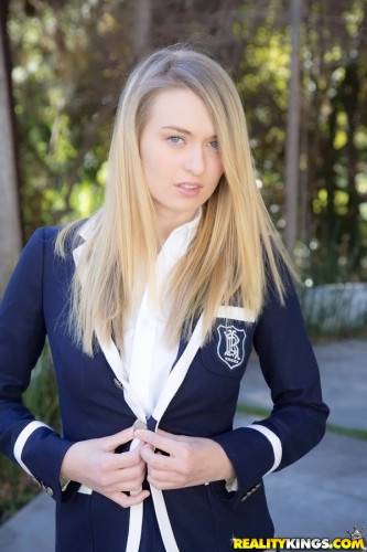Very attractive american blonde young Natalia Starr in uniform denudes big hooters and hot ass - Usa on pornstar6.com