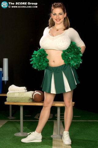 Huge boobs christy marks in sexy cheerleader outfut on pornstar6.com