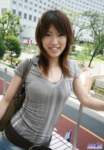 Cute Dark Haired Asian Babe Yuzuka Idols Shows Her Bushy Taco As She Takes Her Lingerie Off on pornstar6.com