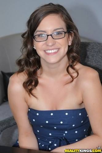 Excellent american brunette hottie Alexa Amore in sexy glasses reveals big knockers and hot butt - Usa on pornstar6.com