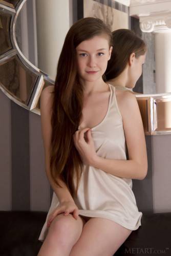 Sylphlike ukrainian dark-haired teen Emily Bloom exhibiting big hooters and shaved pussy - Ukraine on pornstar6.com