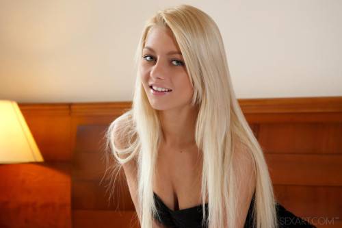 Sylphlike czech blonde teen Pinky June uncovers small tits and jerks off - Czech Republic on pornstar6.com